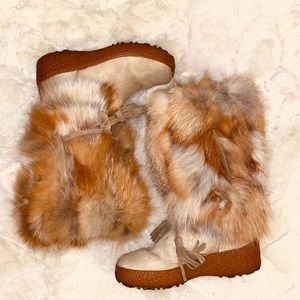 Vintage fur boots